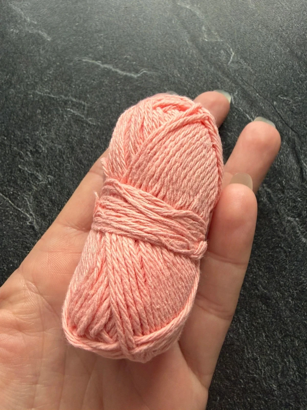 Apricot pink cotton crochet ball – photo 3